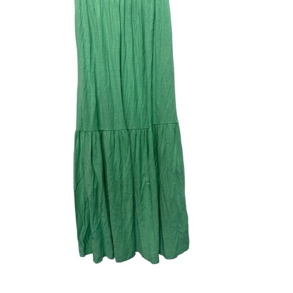 Nation LTD Penelope Cross Back Midi Dress Womens Large Green Smocked Tiered - Picture 15 of 16